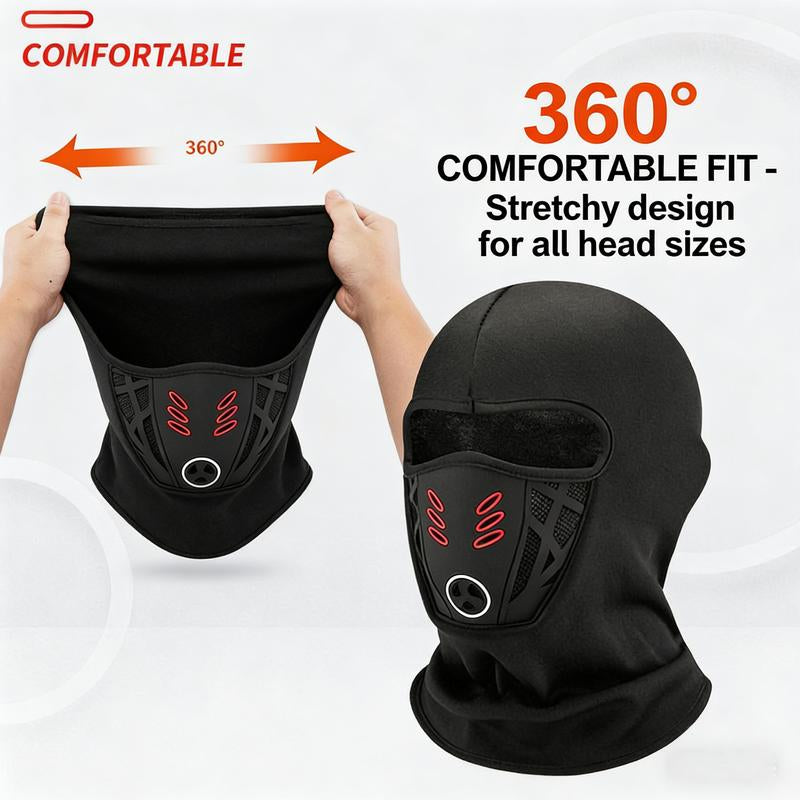 Winter Windproof Warm Full Face Balaclava, Lightweight Design Perfect for Motorcycle Riding, Cycling and Skiing, Anti-Fog Breathable for Ultimate Comfort.