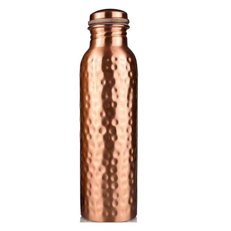Copper 34Oz Water Bottle - 100% Pure Copper, Heavy-Duty, Leak-Proof, Cleaning Brush Included, Ideal for Drinkware - Tumbler