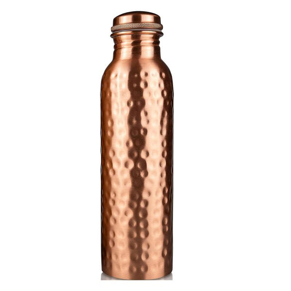Copper 34Oz Water Bottle - 100% Pure Copper, Heavy-Duty, Leak-Proof, Cleaning Brush Included, Ideal for Drinkware - Tumbler