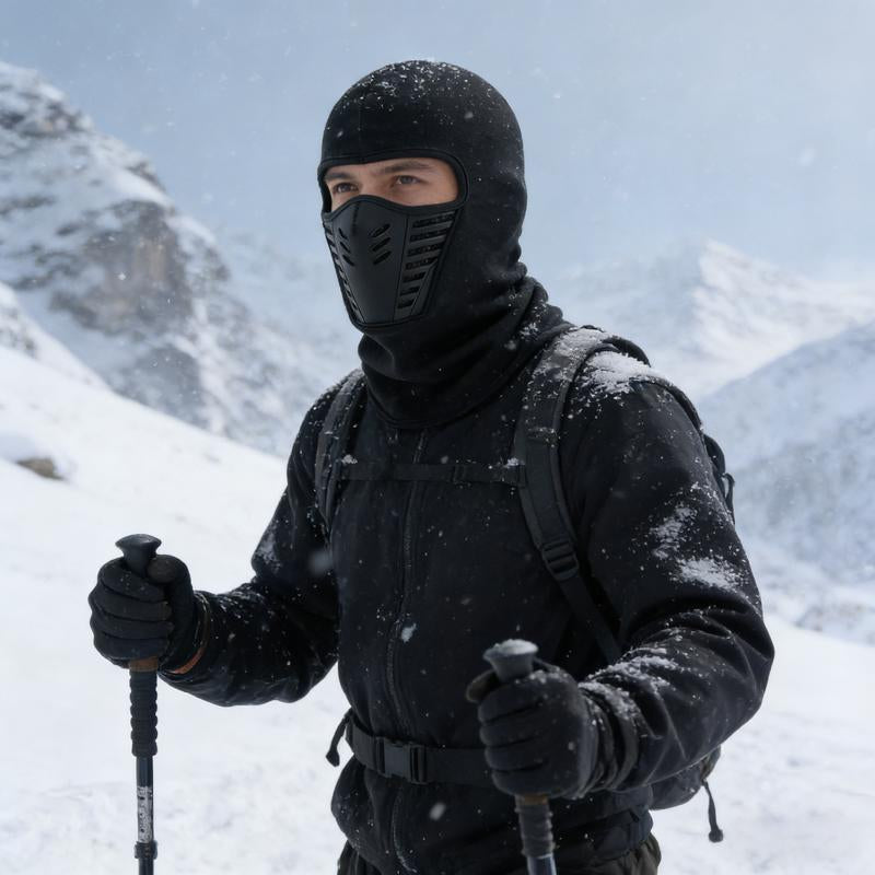 Winter Windproof Warm Full Face Balaclava, Lightweight Design Perfect for Motorcycle Riding, Cycling and Skiing, Anti-Fog Breathable for Ultimate Comfort.